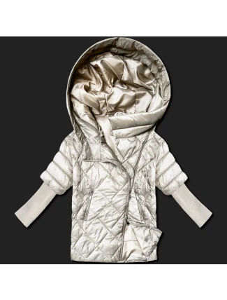 Světle béžová lehká dámská bunda s úpletovými rukávy Minority (M2-6701-12) Světle béžová lehká dámská bunda s úpletovými rukávy Minority (M2-6701-12)