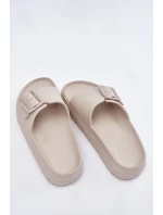 Dámské Pěnové Pantofle Na Platformě S Přezkou Béžové Viasara Dámské Pěnové Pantofle Na Platformě S Přezkou Béžové Viasara