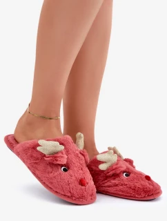 Vánoční pantofle s motivem soba Futrzane korálové Asielle