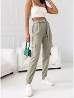 Dámské kalhoty bojovky v khaki barvě (8266) Dámské kalhoty bojovky v khaki barvě (8266)