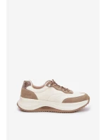 Dámské Semišové Tenisky Na Platformě Big Star RR274A344 HI-POLY SYSTEM Béžové