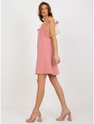 LK SK 506733 šaty.85 tmavě růžová LK SK 506733 šaty.85 tmavě růžová