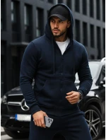 Pánská mikina na zip tmavě modrá BX2195