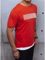 Pánské tričko s potiskem červené FashionStreet RX4651z