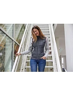 Daiber JN 741 Dámská pletená hybridní bunda 02.0741 light melange/anthracite melange