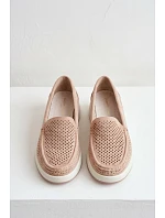Dámské síťované mokasíny Sergio Leone MK097H béžové