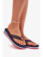 Dámské žabky na klínku Big Star – tmavě modré