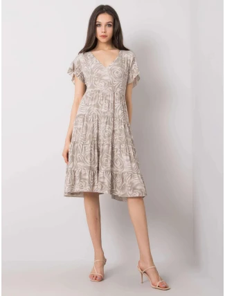 Dámské volné šaty s volánkem awd0465 - FPrice