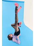 Tenké punčocháče - vzor FLORA Tenké punčocháče - vzor FLORA