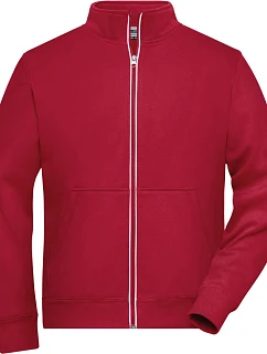 Daiber JN 1810 Pánská pracovní mikina Doubleface - Solid 02.1810 red