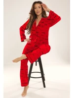 De Lafense 718 Madeleine pyžamo dlouhé/r S-4XL dámské rozepínací De Lafense 718 Madeleine pyžamo dlouhé/r S-4XL dámské rozepínací