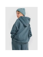 Chlapecká nepruhovaná mikina s kapucí 4F 4FJRAW25TSWSM2344-46S Chlapecká nepruhovaná mikina s kapucí 4F 4FJRAW25TSWSM2344-46S