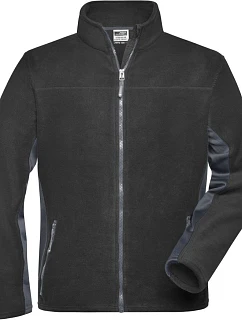 Daiber JN 842 Pánská pracovní mikrofleecová bunda - Strong 02.0842 black/carbon