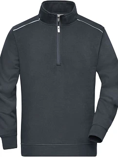 Daiber JN 895 Pracovní mikina s 1/4 zipem - Solid 02.0895 carbon