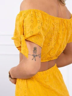 Hořčicová vyšívaná sada