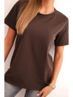 Dámská bavlněná košile klasického střihu hnědá Dámská bavlněná košile klasického střihu hnědá