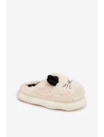 Kožešinové dámské pantofle Smile béžové Lexira