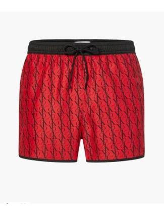 Pánské koupací kraťasy - KM00738 - 0KP - červená/černá - Calvin Klein Pánské koupací kraťasy - KM00738 - 0KP - červená/černá - Calvin Klein