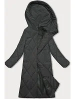 Dlouhá dámská zimní bunda v army barvě s kapucí J.Style (5M3173-136)