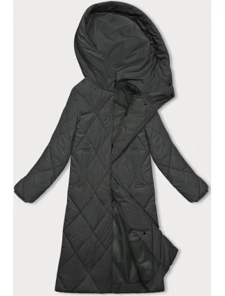 Dlouhá dámská zimní bunda v army barvě s kapucí J.Style (5M3173-136)