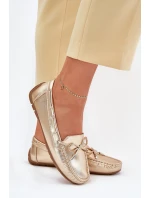 Dámské eko kůže mokasíny zlaté Si Passione