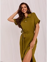 Šaty LK SK 510242.14 v barvě khaki Šaty LK SK 510242.14 v barvě khaki