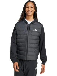Pánská péřová bunda adidas Essentials Climawarm Hybrid Hooded Jacket black KA5251 pánská