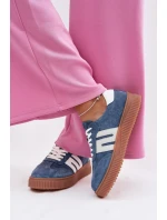 Dámské tenisky z přírodního semiše modré Delyssia