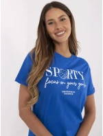 Šaty D12063M02382C kobaltově modré