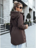 Dámská bunda parka s odepínací kapucí hnědá FashionStreet TY5392