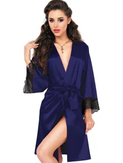 Dámský župan Nikola dark blue - DKAREN