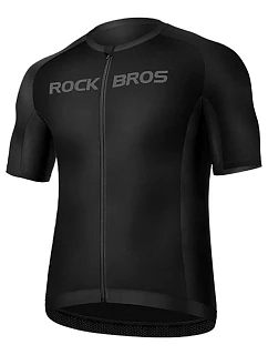 Cyklistické tričko Rockbros 15120002002 s krátkým rukávem, velikost M – černé