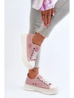 Dámské tenisky na masivní podrážce Big Star NN274129 Růžové