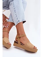 Dámské sandály na platformě Wrangler 20261076.38F tmavě béžové Dámské sandály na platformě Wrangler 20261076.38F tmavě béžové