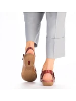 Kožené pohodlné sandály Rieker W RKR685 red
