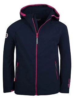 Trollkids Dívčí elastická bunda Kvalvika navy/magenta (329-114)