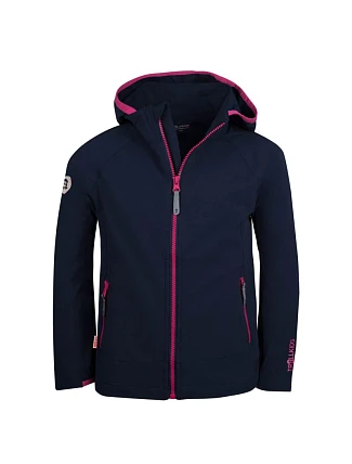 Trollkids Dívčí elastická bunda Kvalvika navy/magenta (329-114)