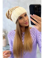 Dámská čepice Feba K330 ecru+orange Dámská čepice Feba K330 ecru+orange