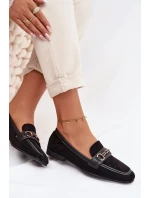 Dámské loafers Mokasyny s ozdobou Černé Palerina