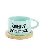 ČERSTVÝ DŮCHODCE - mint hrníček makronka 200 ml ČERSTVÝ DŮCHODCE - mint hrníček makronka 200 ml