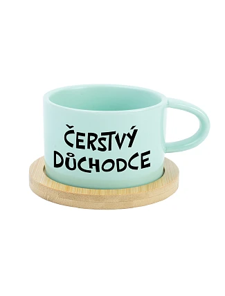 ČERSTVÝ DŮCHODCE - mint hrníček makronka 200 ml ČERSTVÝ DŮCHODCE - mint hrníček makronka 200 ml