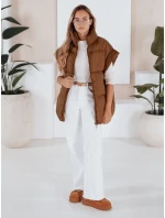 Dámská prošívaná vesta NIMIA camel FashionStreet TY3249