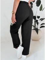 Dámské kalhoty se širokými nohavicemi MILLIVIO černé FashionStreet UY2659