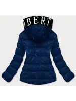 Tmavě modro/bílá dámská prošívaná bunda (w807#)