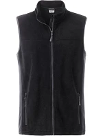 Daiber JN 856 Pánská pracovní fleecová vesta - Strong 02.0856 black/carbon