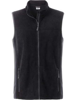 Daiber JN 856 Pánská pracovní fleecová vesta - Strong 02.0856 black/carbon