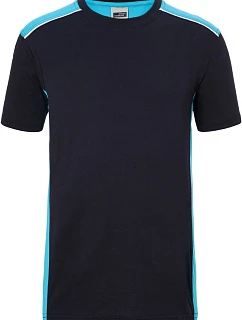 Daiber JN 860 Pánské pracovní tričko - Color 02.0860 navy/turquoise