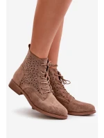 Dámské Boty Se Vzorem Hnědé S.Barski HY66-136