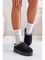 Dámské Sněhule Na Platformě S Vyšíváním Černé Tirissa