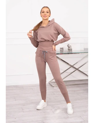 Dámská sada s širokými šňůrkami moka - Kesi Dámská sada s širokými šňůrkami moka - Kesi